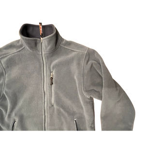 LL Bean Mens Gray Fleece Jacket Coat Full Zip Size Small